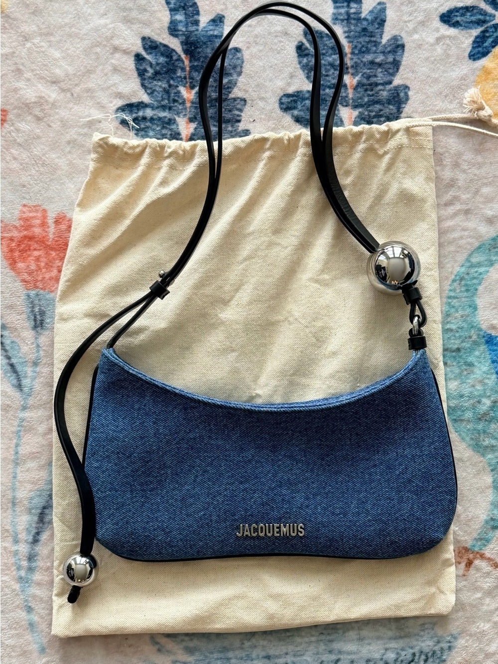 Jacquemus Le Bisou Perle Denim Bag 100% Authentic